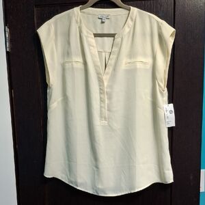 NWT Elegant Cream V-Neck Blouse